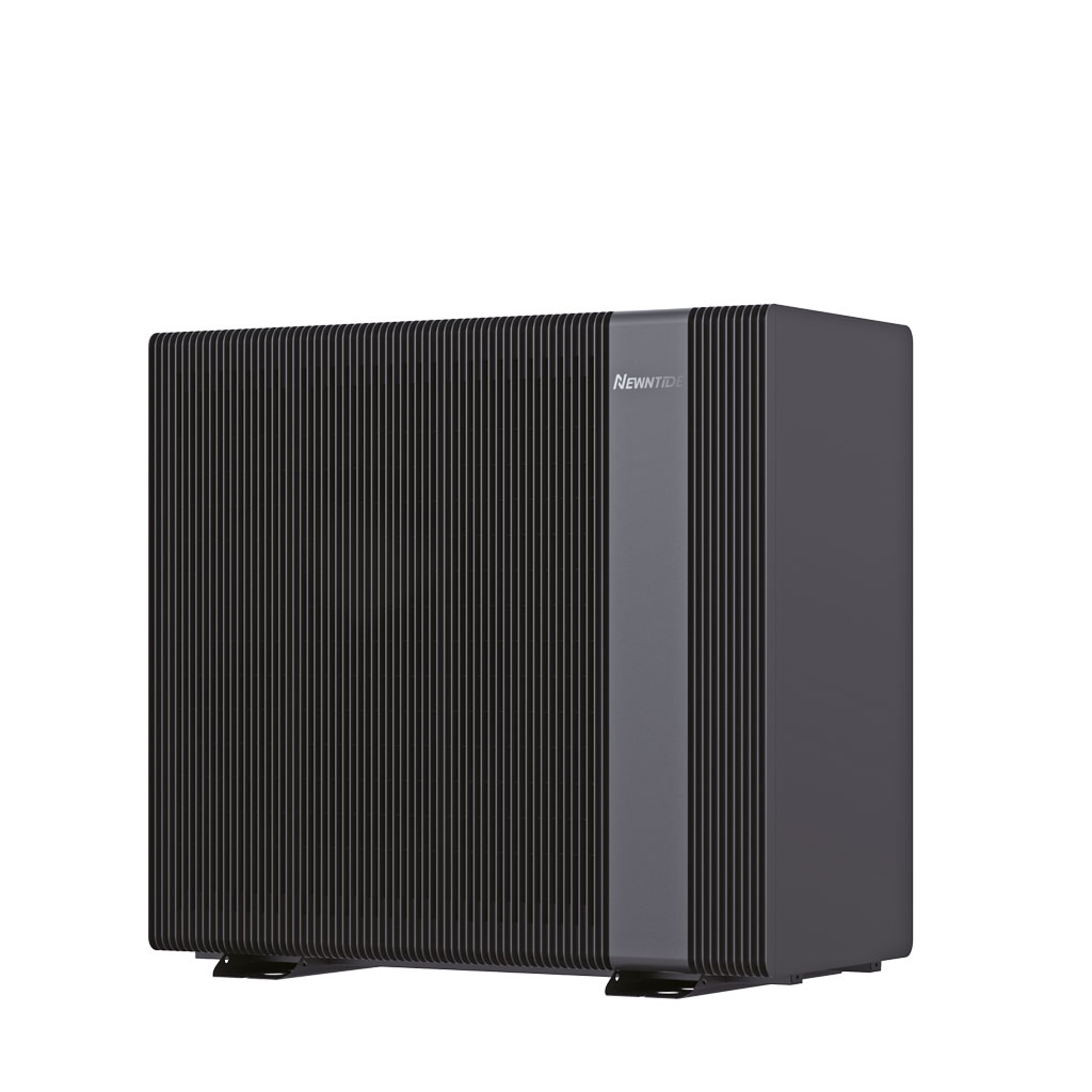 Newntide Monoblock-Wärmepumpe 230V, freigestellt vor weißem Hintergrund.